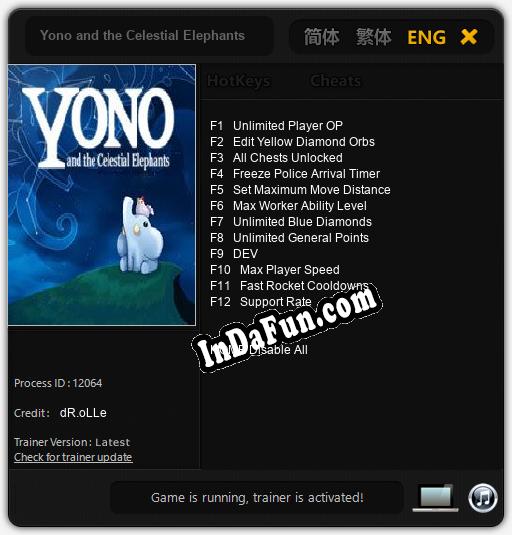 Yono and the Celestial Elephants: Trainer +12 [v1.3]