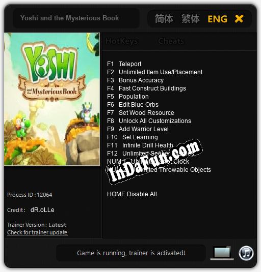 Yoshi and the Mysterious Book: TRAINER AND CHEATS (V1.0.54)