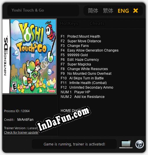 Yoshi Touch & Go: Trainer +14 [v1.3]