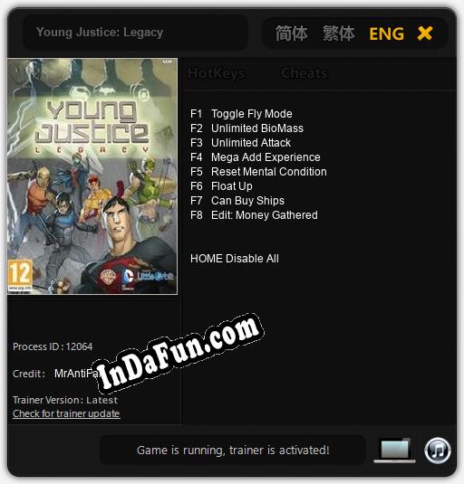 Young Justice: Legacy: Trainer +8 [v1.6]