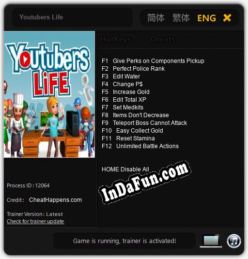 Youtubers Life: Cheats, Trainer +12 [CheatHappens.com]