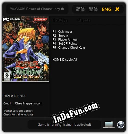Yu-Gi-Oh! Power of Chaos: Joey the Passion: Trainer +5 [v1.3]