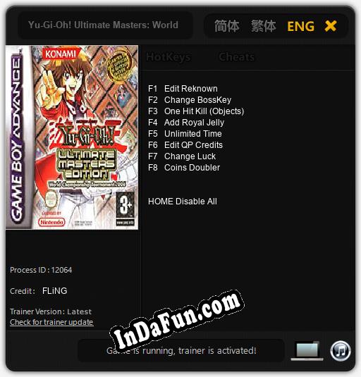 Yu-Gi-Oh! Ultimate Masters: World Championship Tournament 2006: Trainer +8 [v1.4]