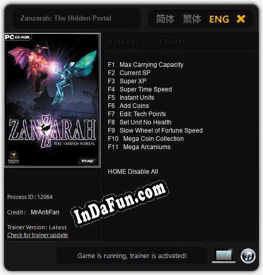 Zanzarah: The Hidden Portal: Trainer +11 [v1.3]