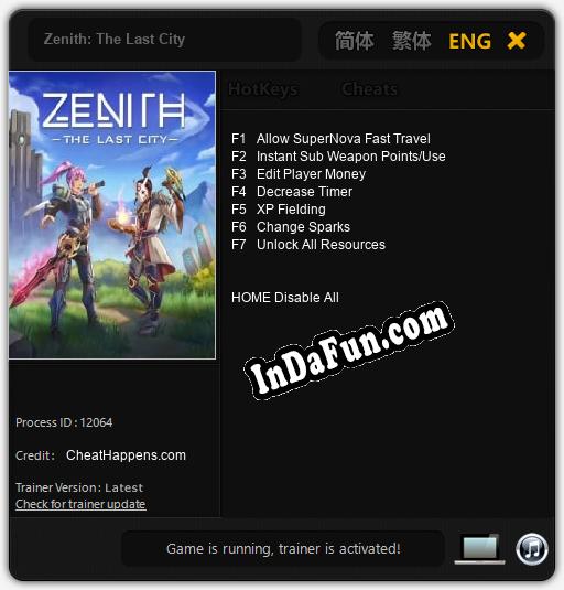 Zenith: The Last City: Cheats, Trainer +7 [CheatHappens.com]