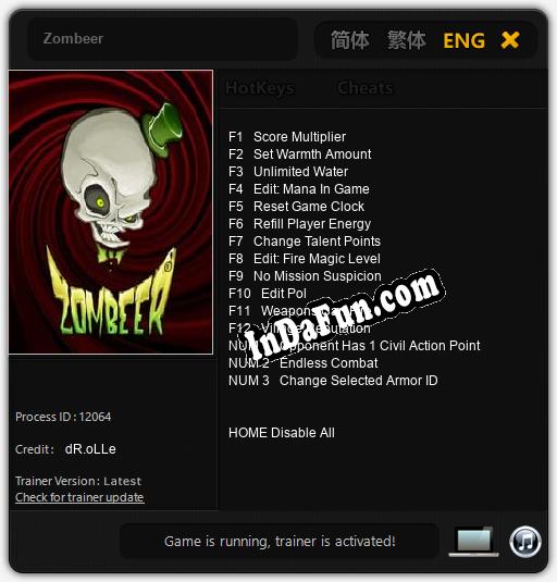 Zombeer: Cheats, Trainer +15 [dR.oLLe]