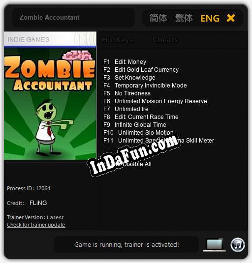 Zombie Accountant: TRAINER AND CHEATS (V1.0.58)