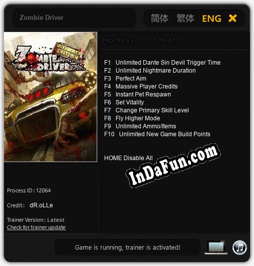 Zombie Driver: TRAINER AND CHEATS (V1.0.30)