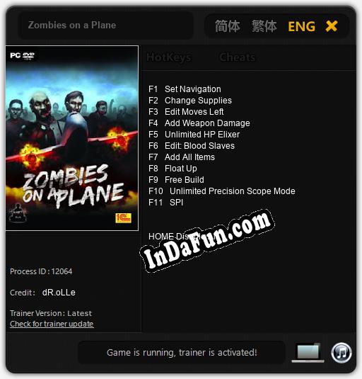 Zombies on a Plane: Cheats, Trainer +11 [dR.oLLe]