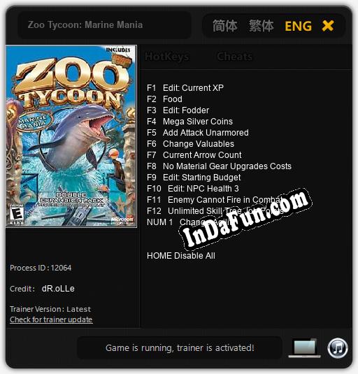 Zoo Tycoon: Marine Mania: Cheats, Trainer +13 [dR.oLLe]