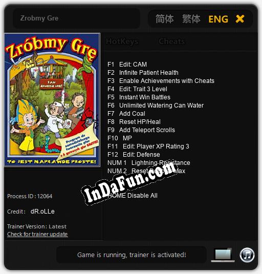 Zrobmy Gre: TRAINER AND CHEATS (V1.0.17)