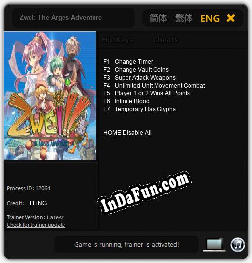 Zwei: The Arges Adventure: TRAINER AND CHEATS (V1.0.15)