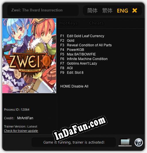 Zwei: The Ilvard Insurrection: TRAINER AND CHEATS (V1.0.72)